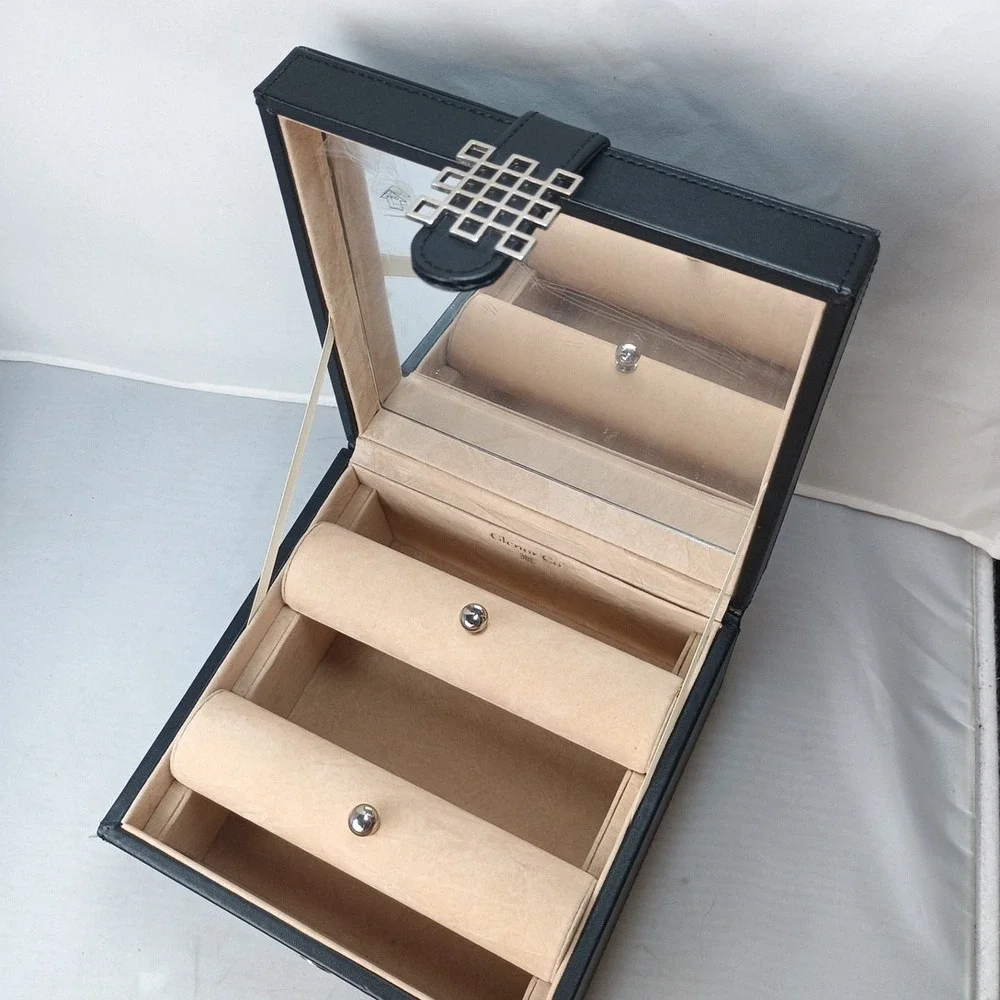 Glenor Co Bracelet Jewelry Box with 2 Removable Rolls Holder stores Bracelets